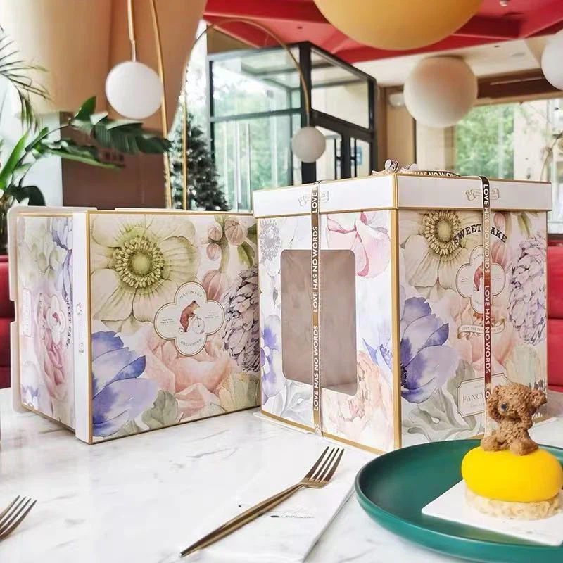 Floral Patterned Cake Box