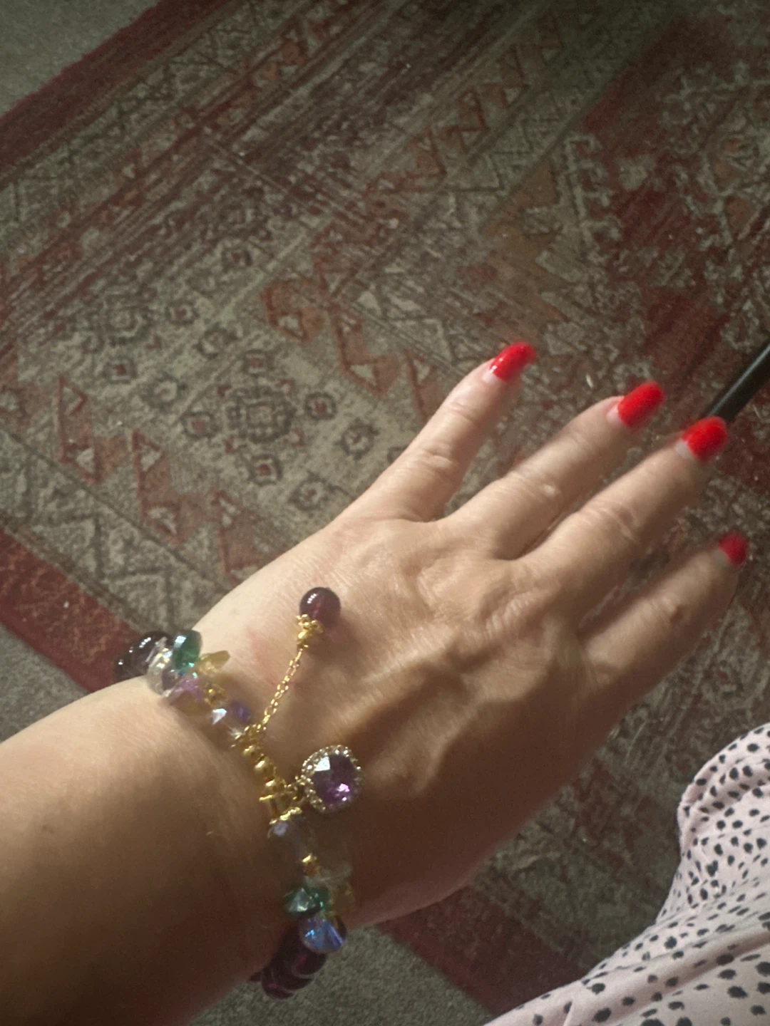 Beaded Bracelet with Charms
