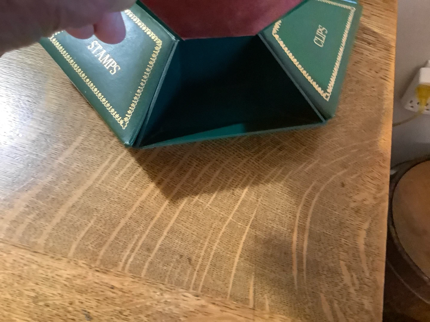 Vt/MCM Green Leather Hexagonal Rotating Desk Organizer 🐞 - photo 2