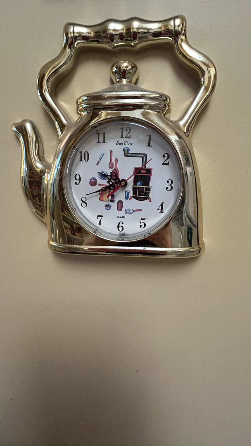 Sun Shine Kettle Shaped Wall Clock - photo 2