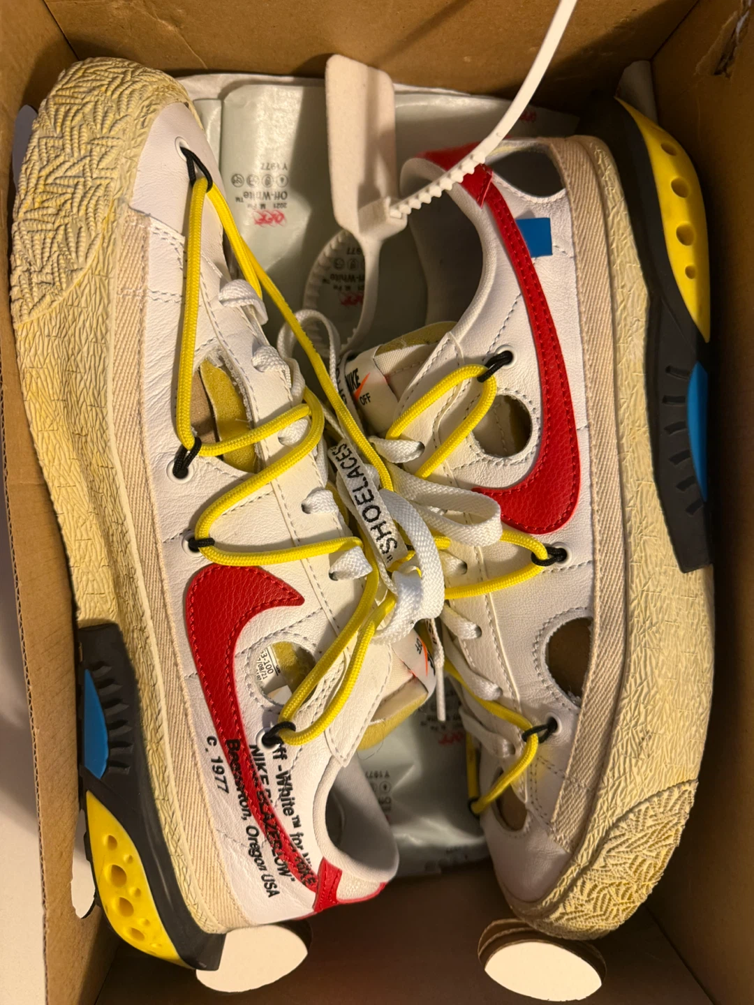 Nike Off-White Blazer Low 77 White/University Red - photo 3