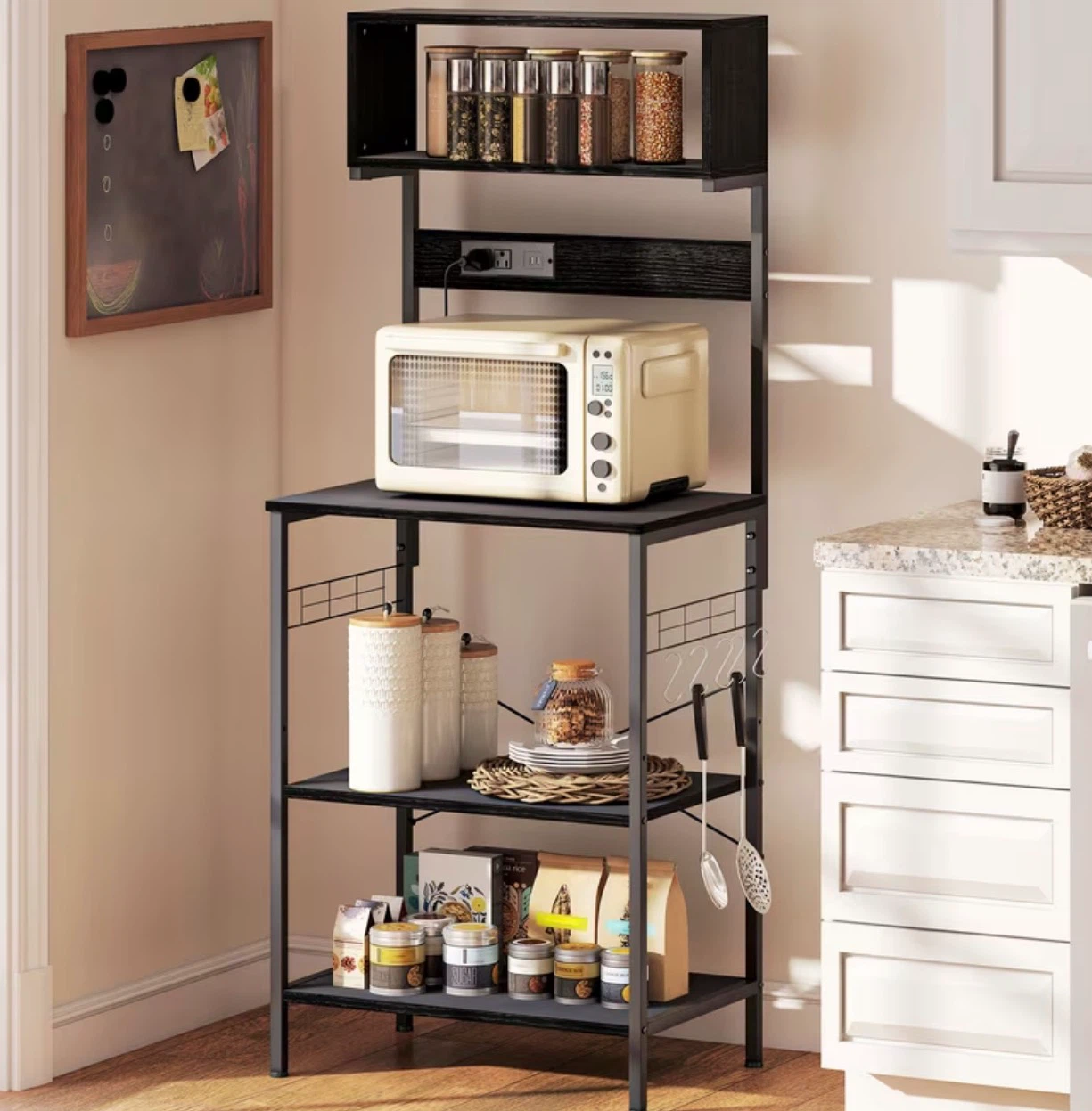 Kitchen Baker Rack with Power Outlets (BRAND NEW IN BOX)
