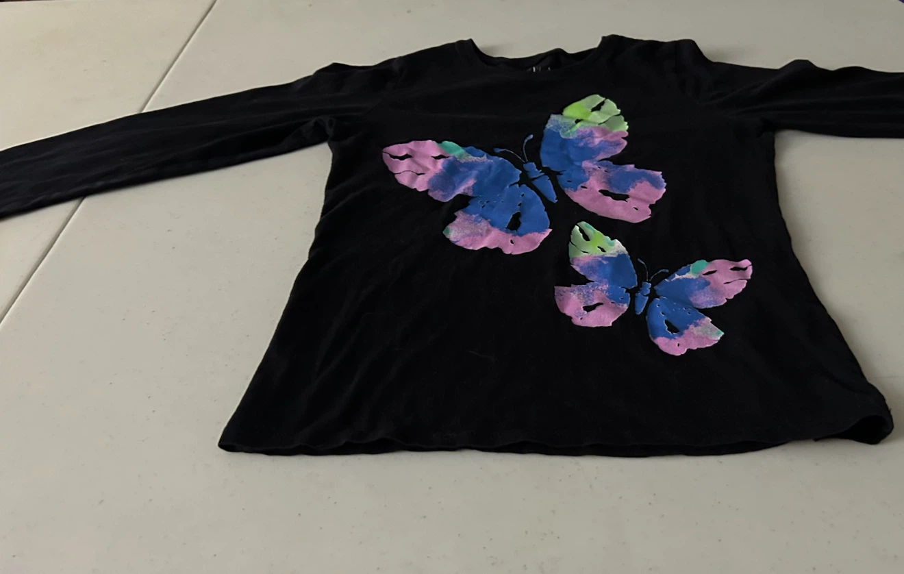 The Children's Place Long Sleeve Butterfly Top Large - photo 5