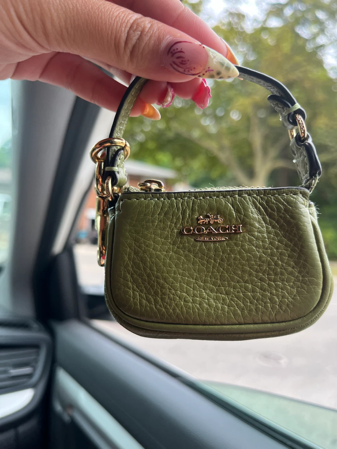 Coach Bag Charm Green