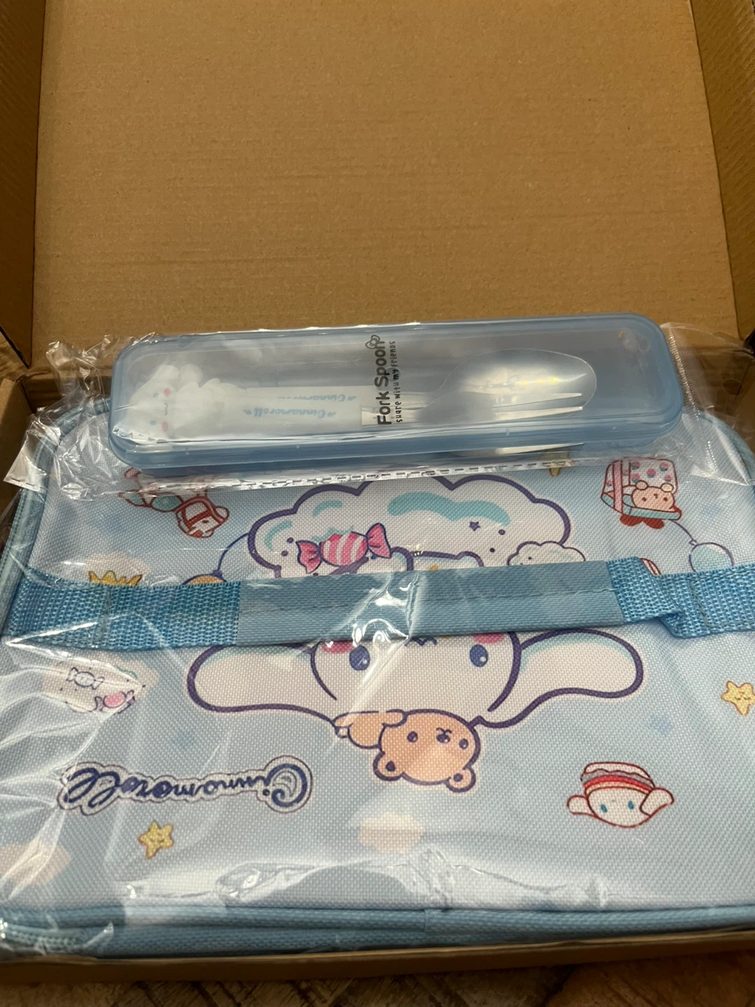 Cinnamoroll Lunch Bag and Cutlery Set