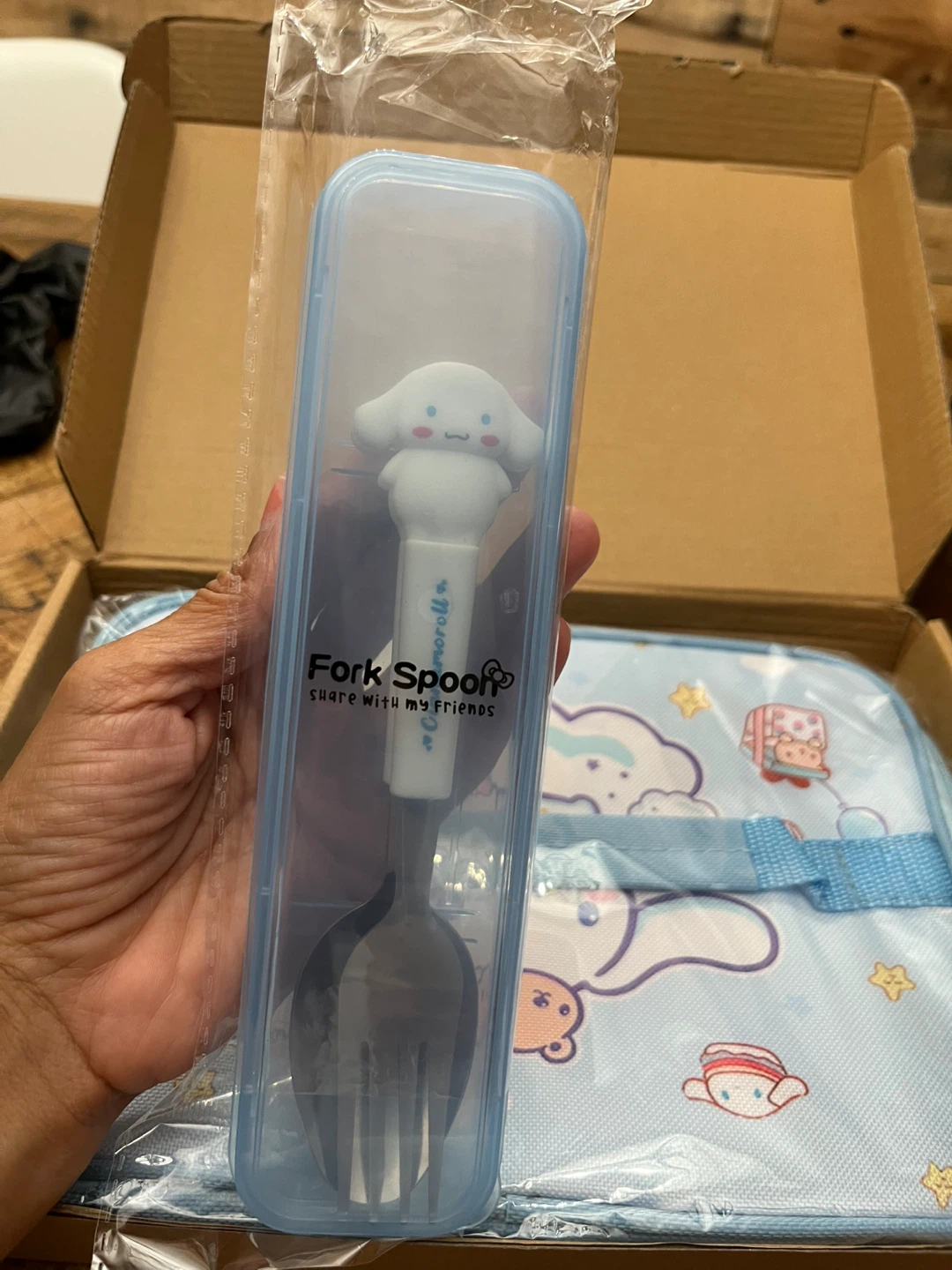 Cinnamoroll Lunch Bag and Cutlery Set - photo 2