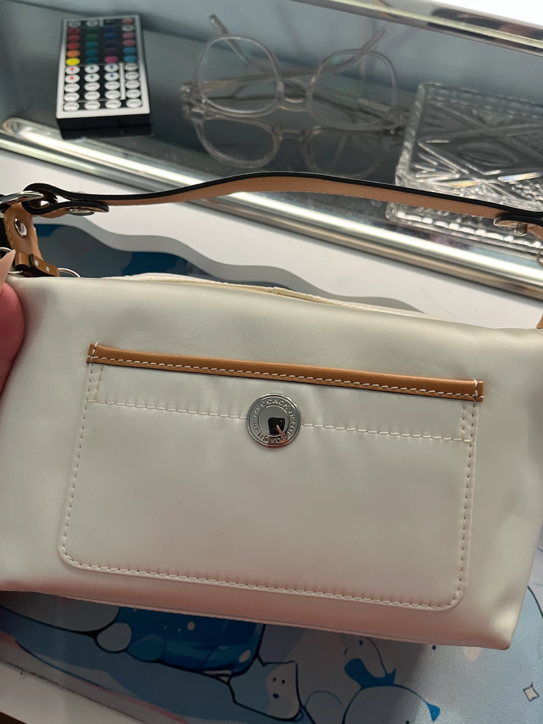 Coach White Nylon Shoulder Bag - photo 2