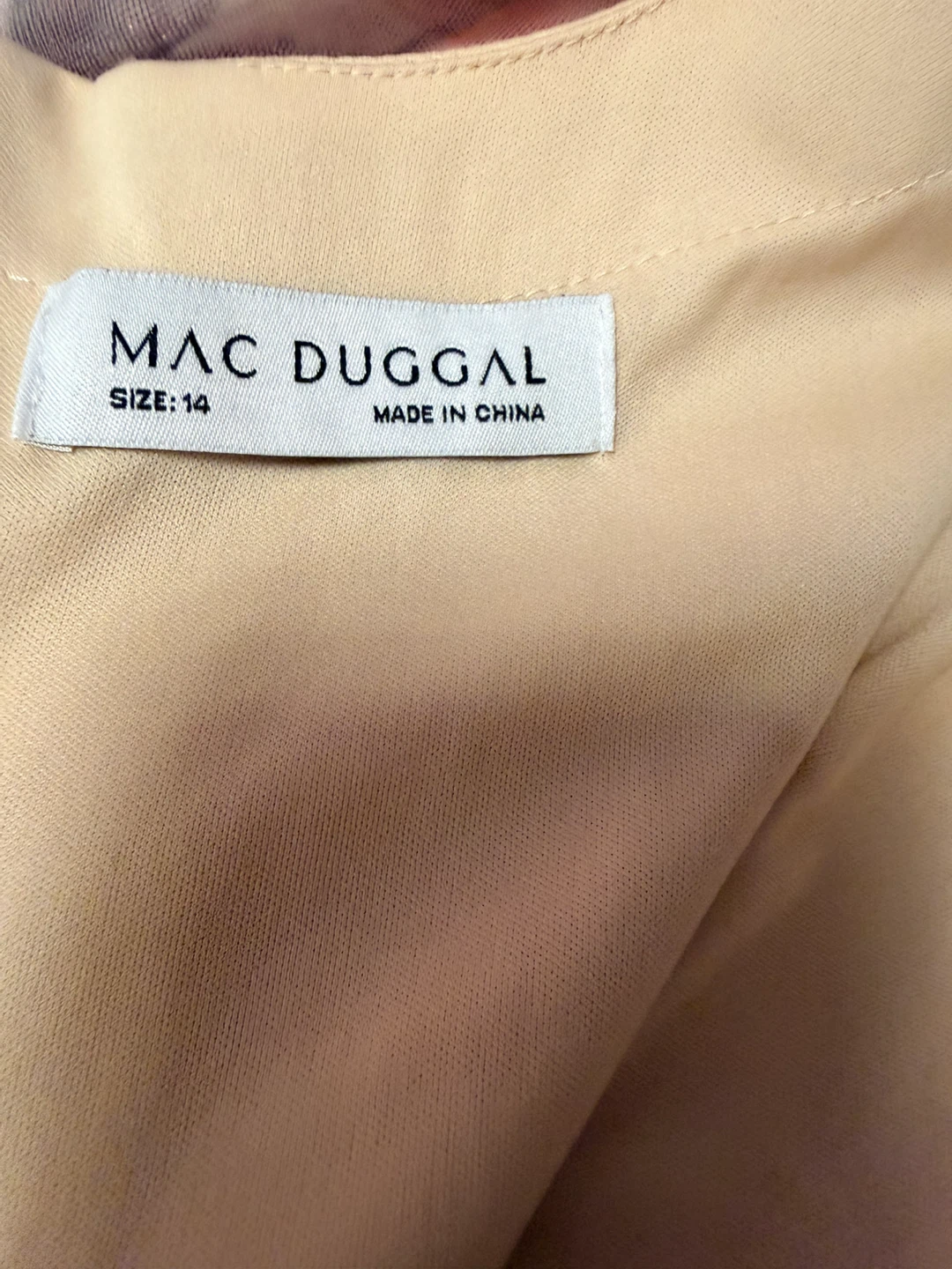 Mac Duggal Floral Print Pleated Dress Size 14