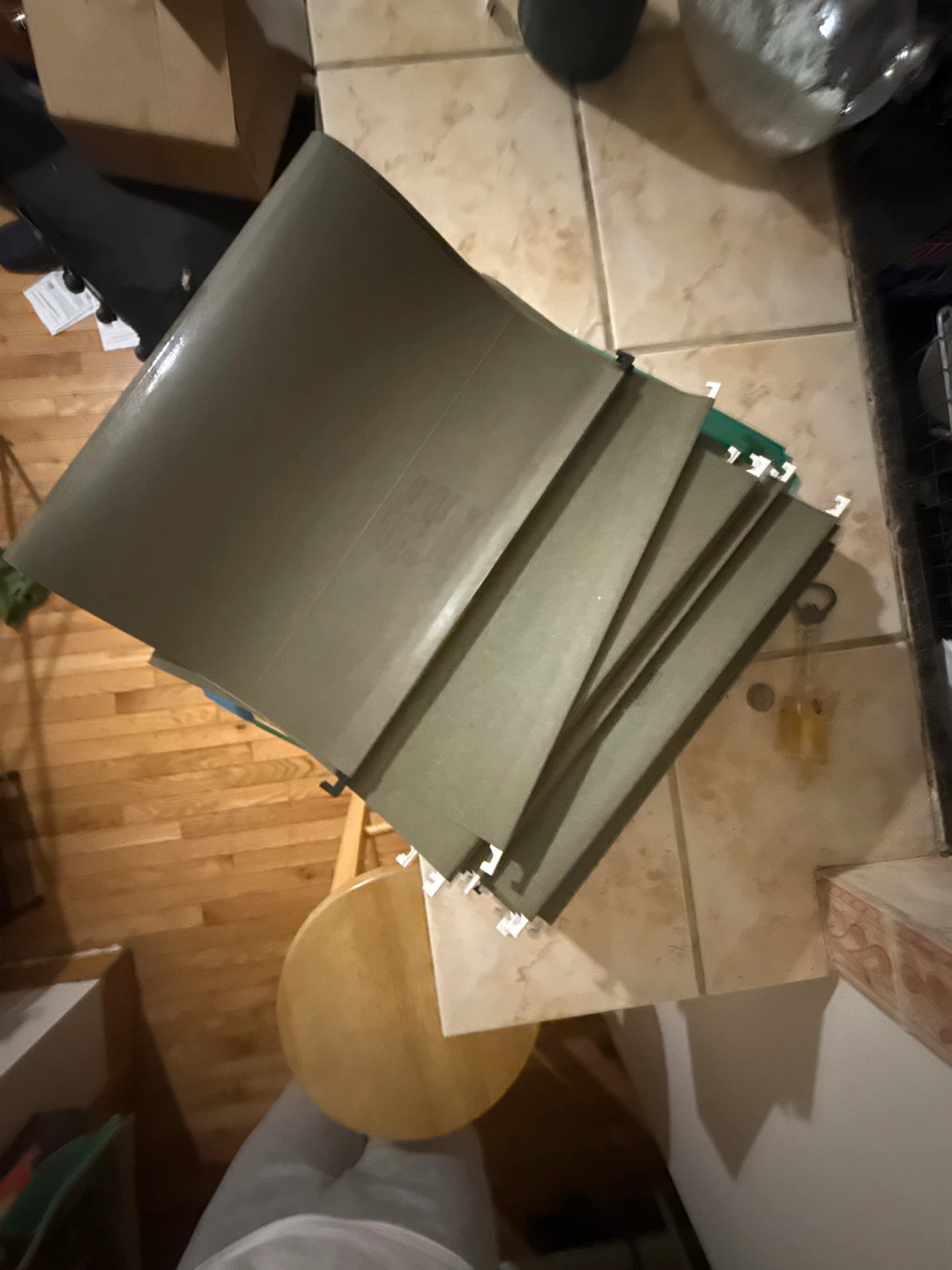 Olive Green Hanging File Folders