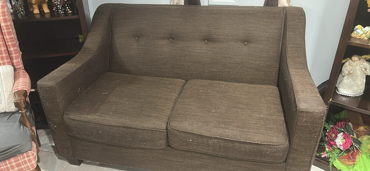 Brown Loveseat Sofa big bed - photo 2