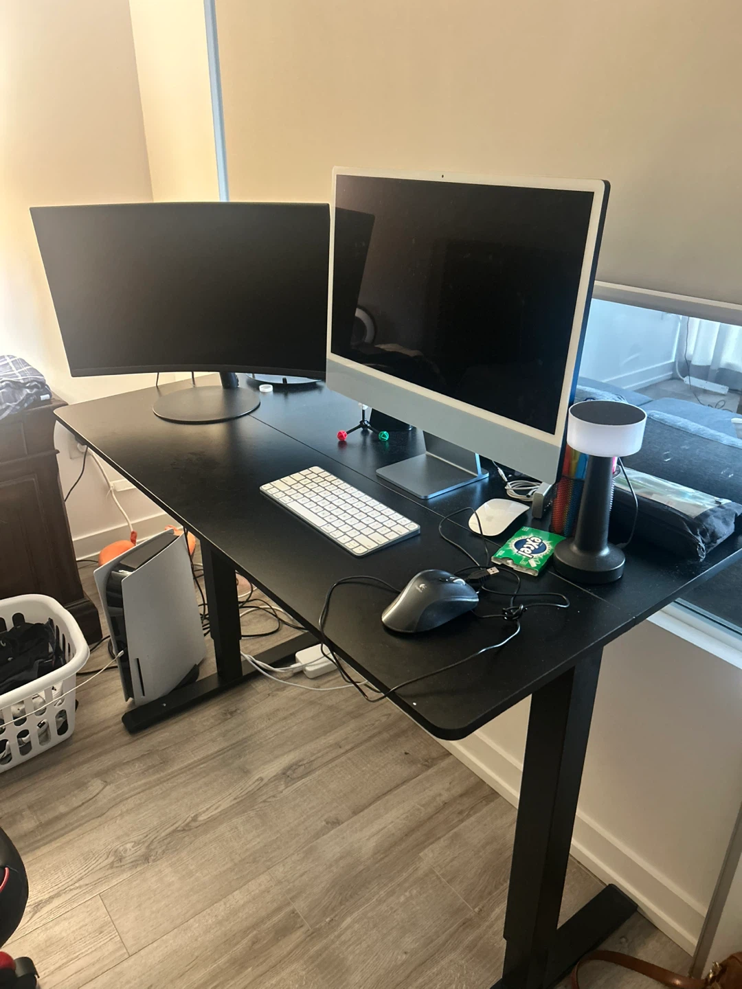 Black Adjustable Standing Desk