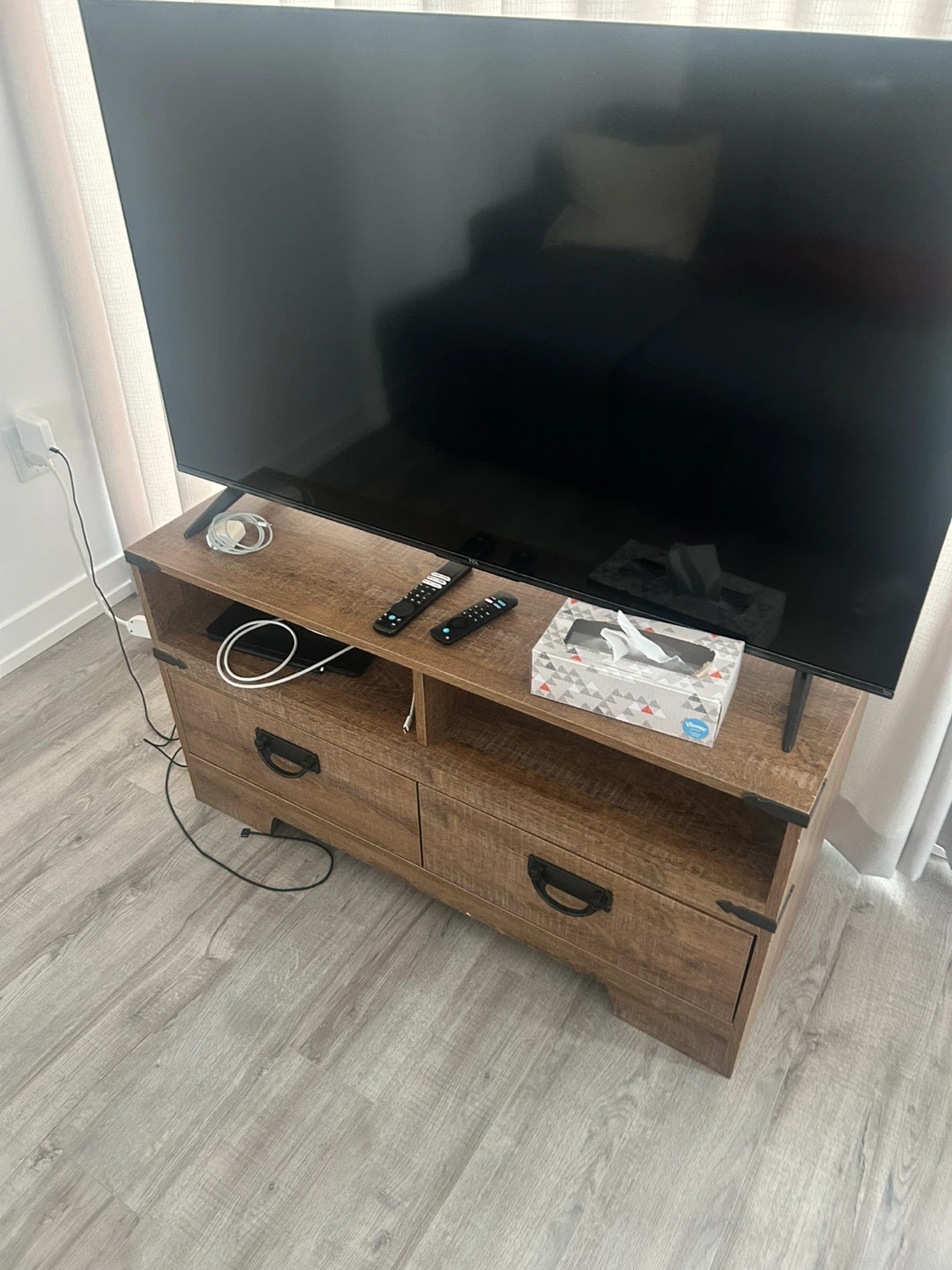 Rustic TV Stand with Storage
