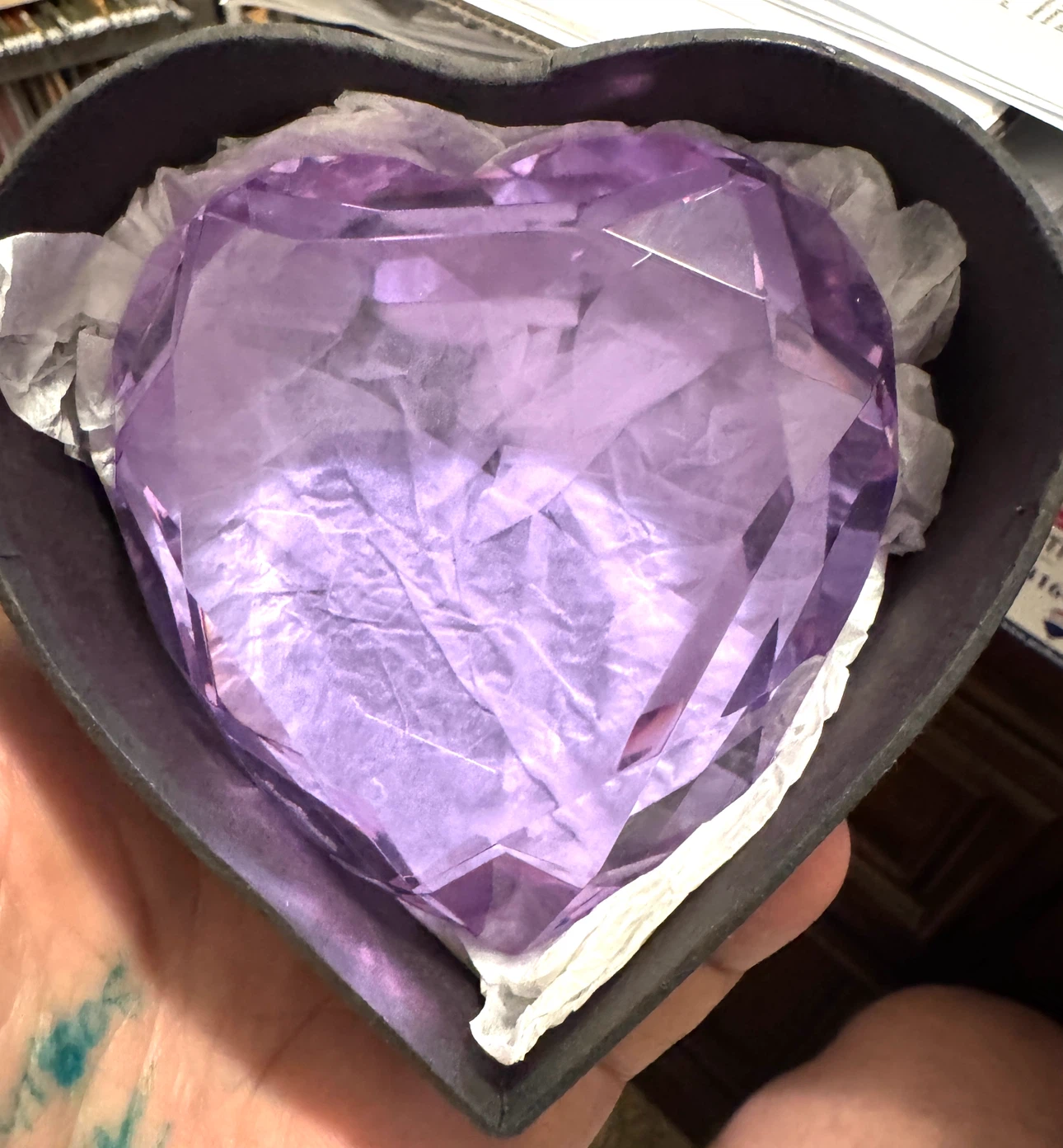 Rosenthal Crystal Heart Paperweight
