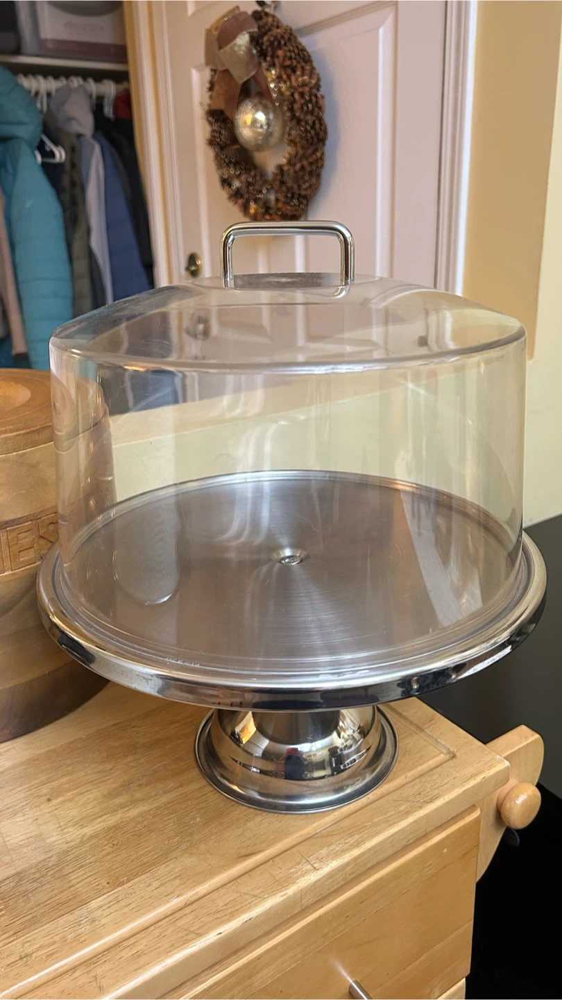 Glass Cake Stand with Cover