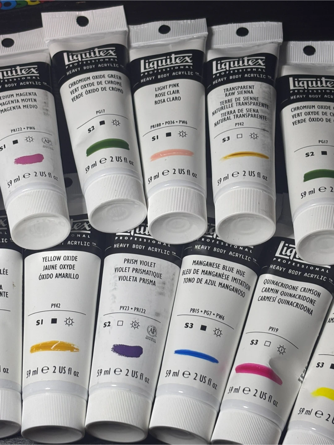 Liquitex Heavy Body Acrylic 2oz tubes lot of 24 - photo 4