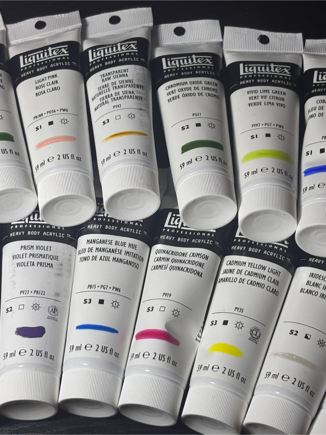 Liquitex Heavy Body Acrylic 2oz tubes lot of 24 - photo 5