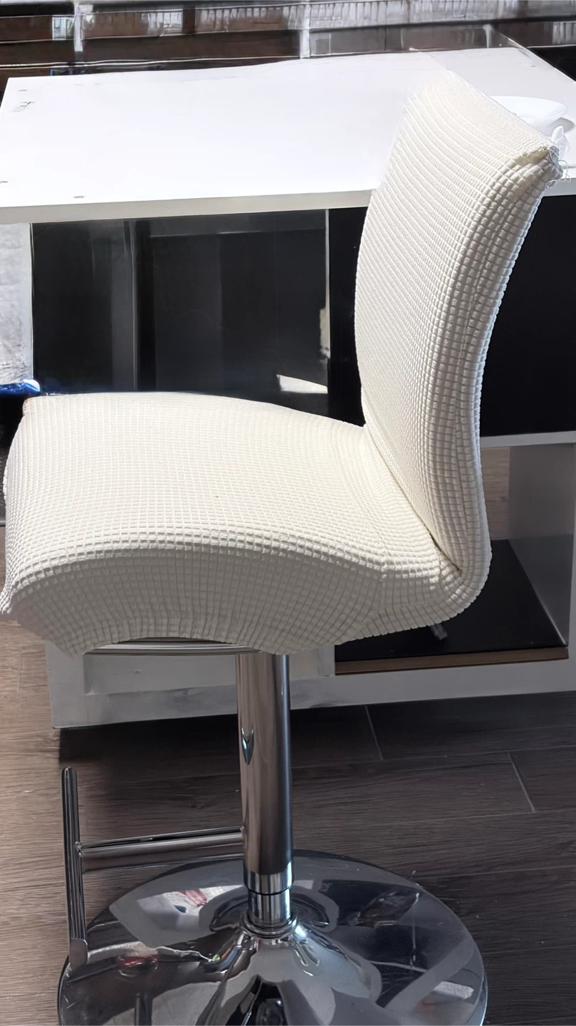 White Adjustable Bar Stool - photo 4