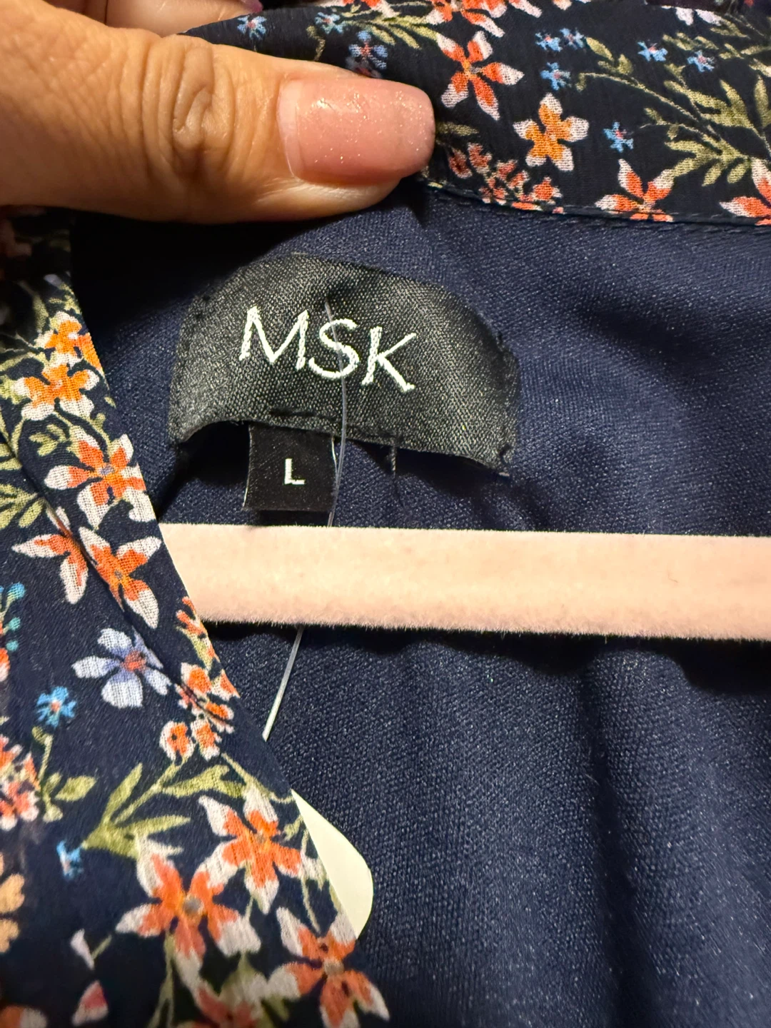 MSK Floral Print V-Neck Tiered Dress - photo 3