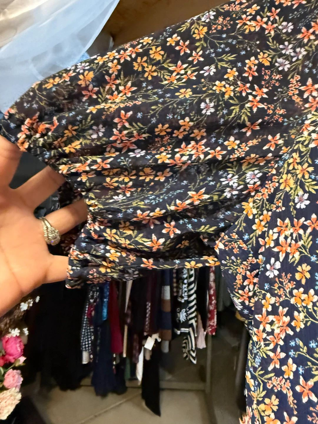 MSK Floral Print V-Neck Tiered Dress - photo 4