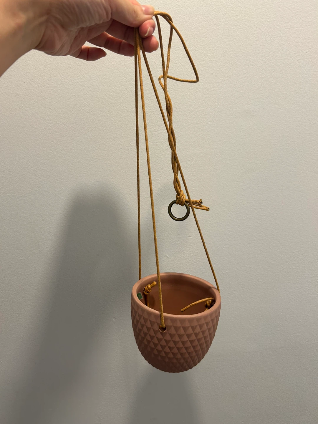 Textured Hanging Planter