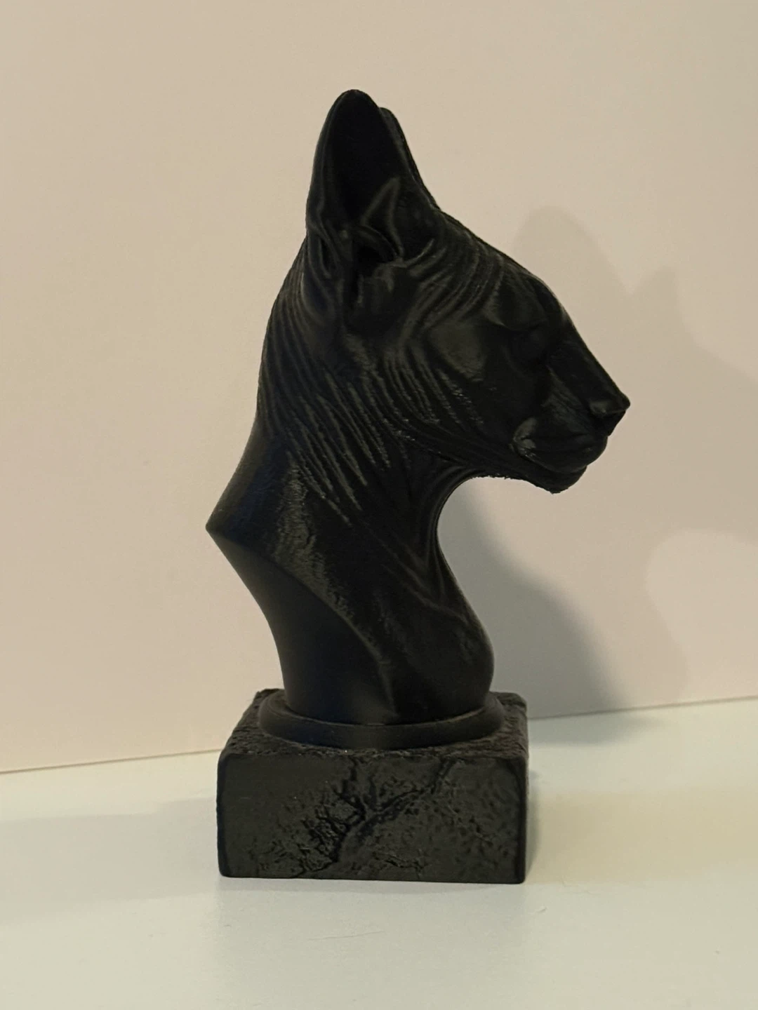 Black Sphynx Cat Bust Figurine - photo 2