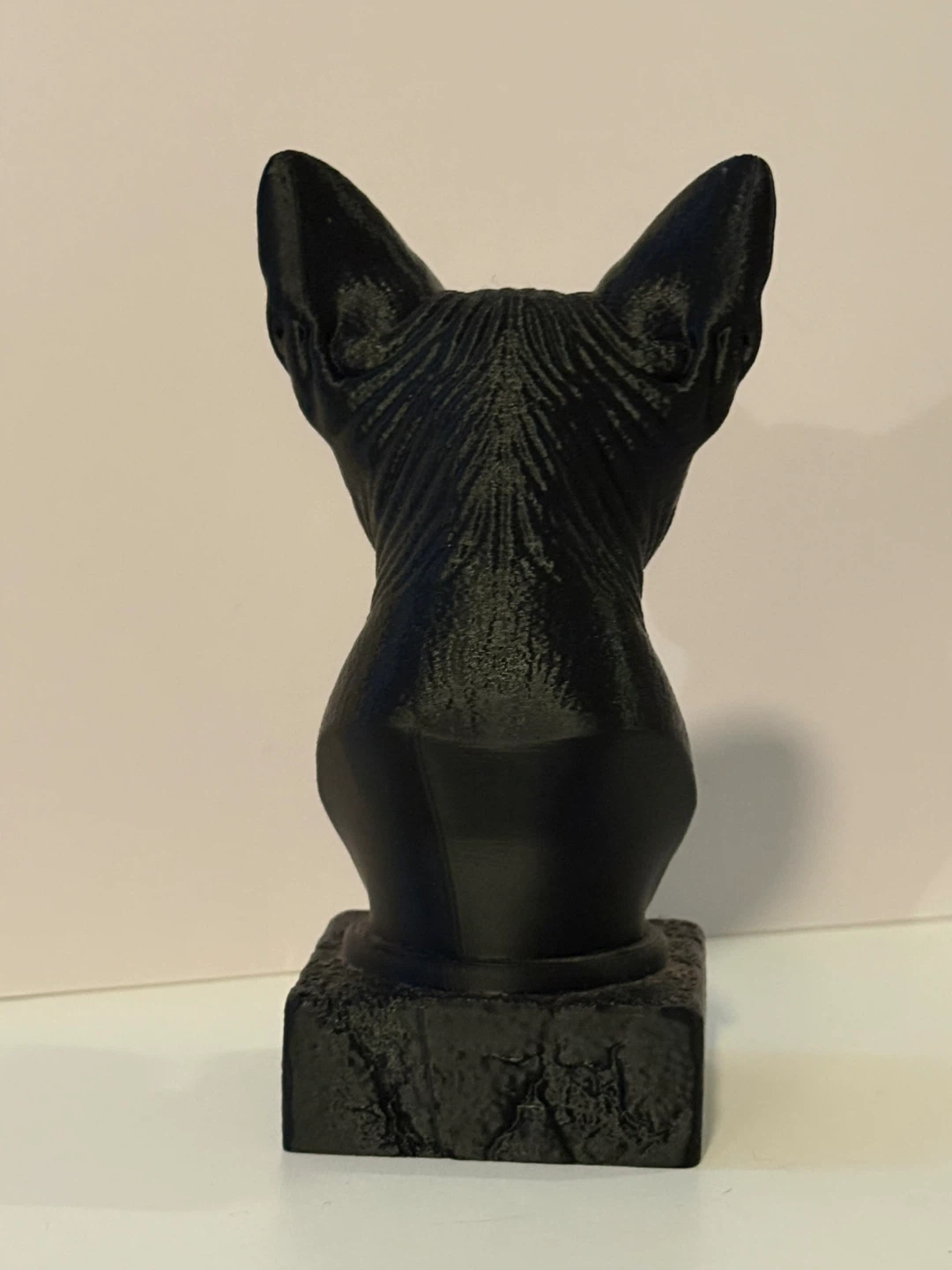 Black Sphynx Cat Bust Figurine - photo 3