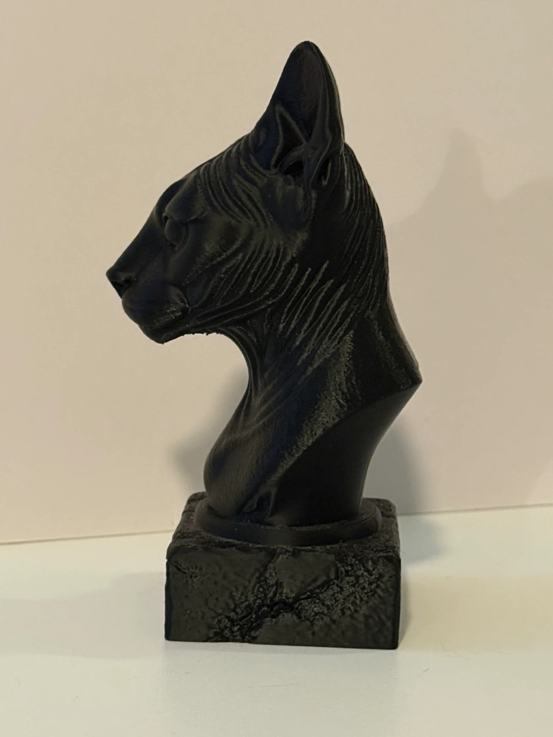 Black Sphynx Cat Bust Figurine - photo 4