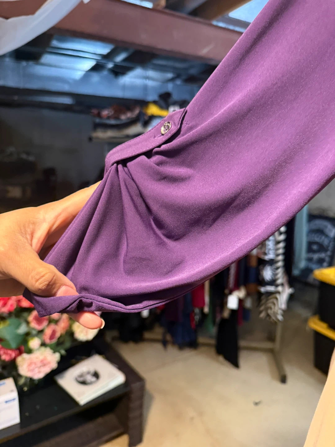 Michael Kors Purple Lace-Up Dress - Size L - photo 4
