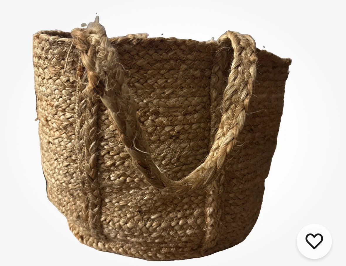 Woven 100% Jute Tote Bag Large Boho - photo 3