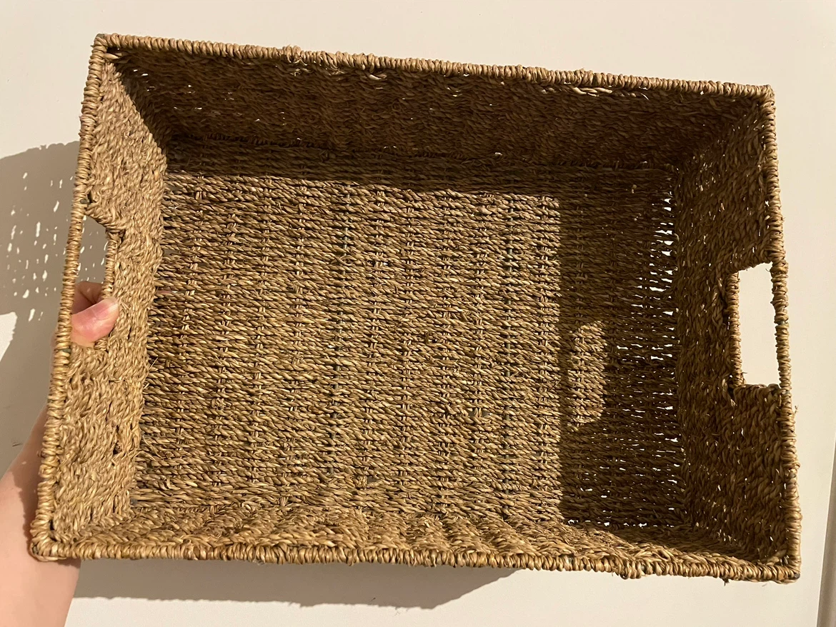 Woven Wicker Storage Basket with Lid - photo 2