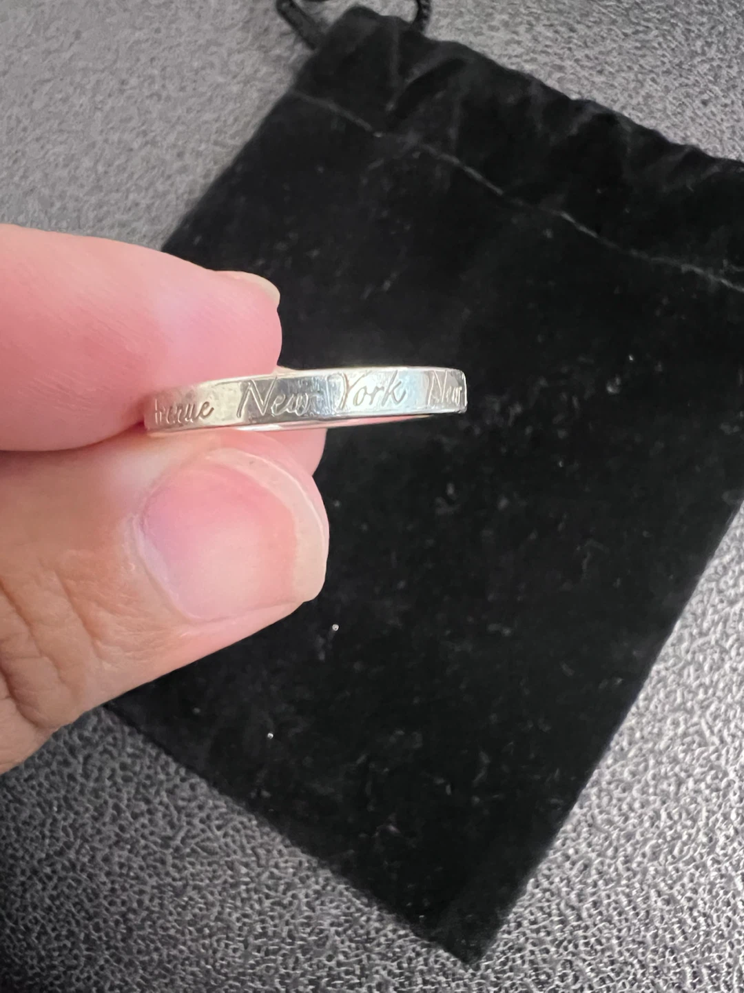 Tiffany & Co. 727 Fifth Avenue Sterling Silver Ring – Size 7.5