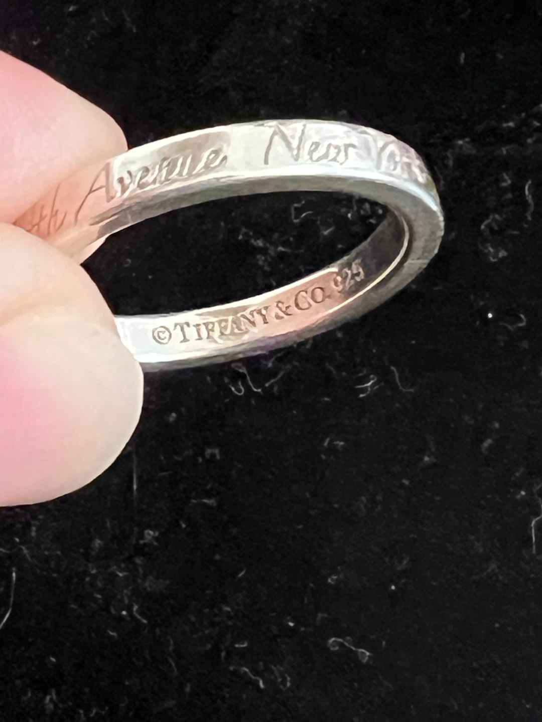 Tiffany & Co. 727 Fifth Avenue Sterling Silver Ring – Size 7.5 - photo 2