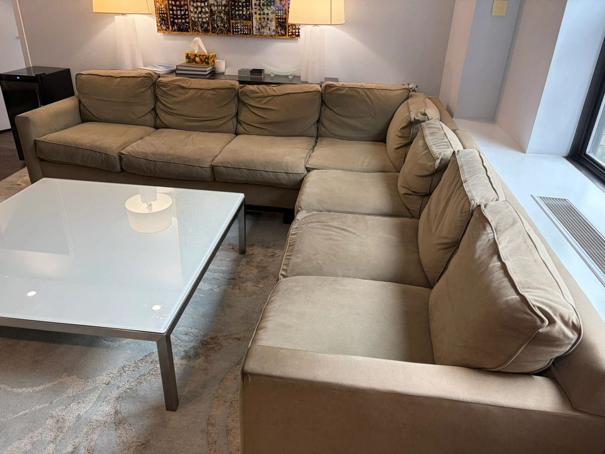 White Square Glass Coffee Table - photo 2
