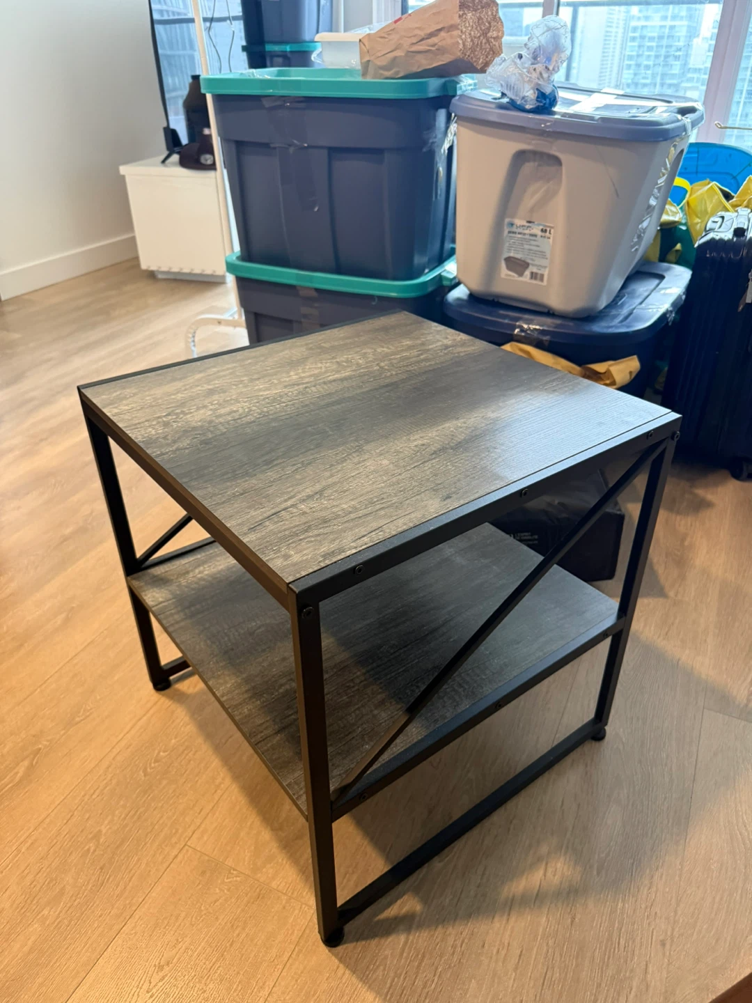 20 Inch Small Nightstand - Grey Oak - photo 3