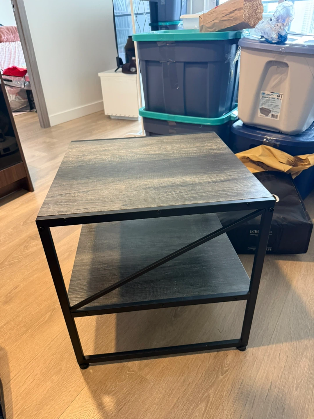 20 Inch Small Nightstand - Grey Oak - photo 4