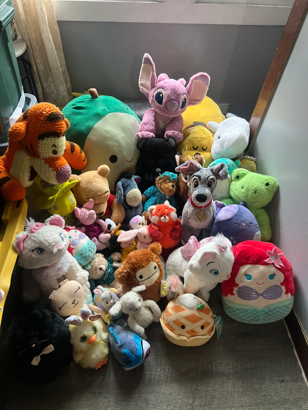 Large Collection of Disney Squishmallows and Plush Toys