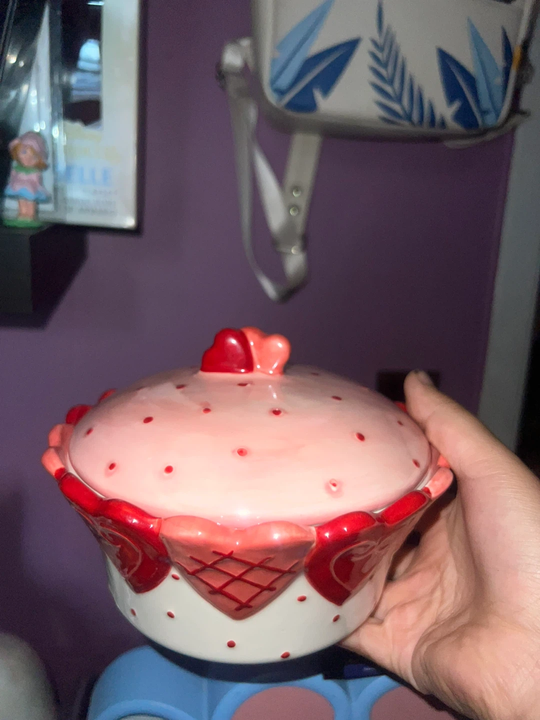 CKRO Ceramic Valentine Themed Covered Jar