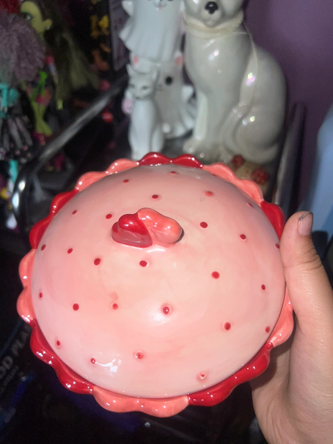 CKRO Ceramic Valentine Themed Covered Jar - photo 2