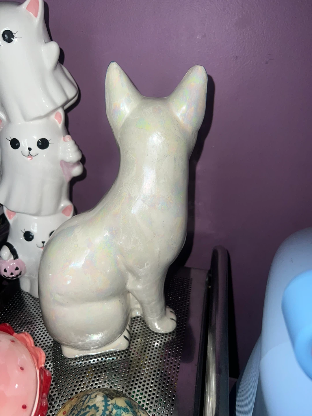 Iridescent Ceramic Cat Figurine - photo 4