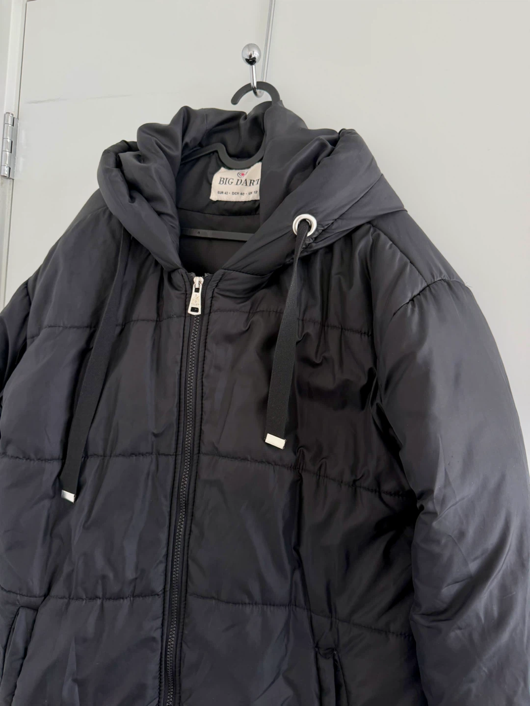 Black hooded Puffer Jacket