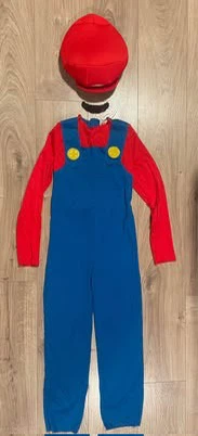 Super Mario size Large (10-12) $15 Hat and Moustache included! - photo 2