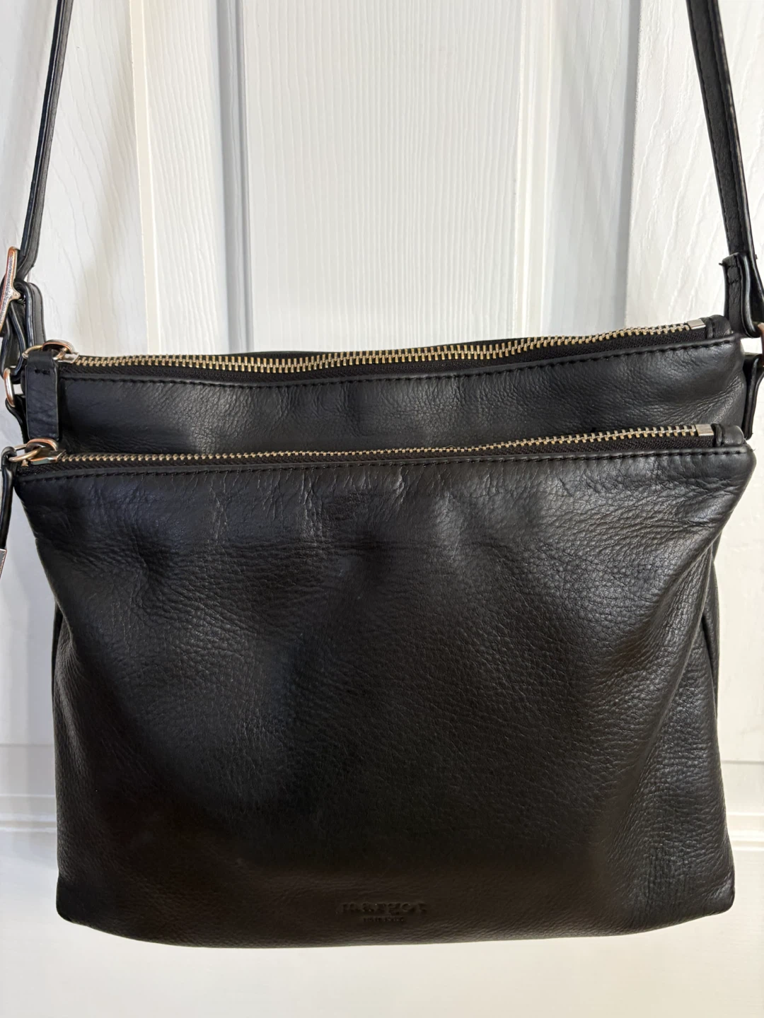 Margot New York Black Leather Crossbody Bag