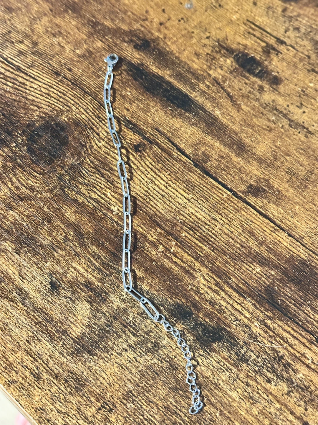 Silver-Tone Paperclip Chain Bracelet