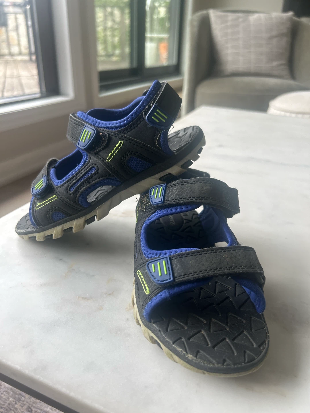 Children's Black and Blue Sandals