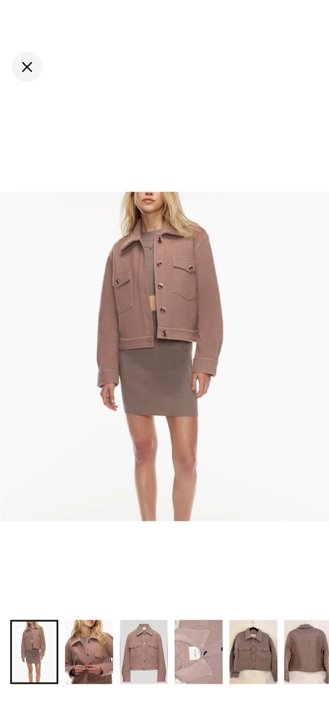 Aritzia Wilfred Free Mauve Cropped Jacket - Medium - photo 4