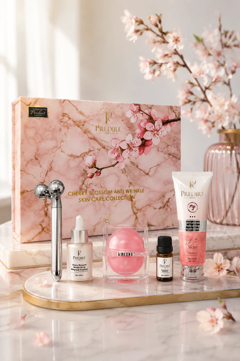 Prédiré Paris Cherry Blossom Anti-Wrinkle Skincare Collection