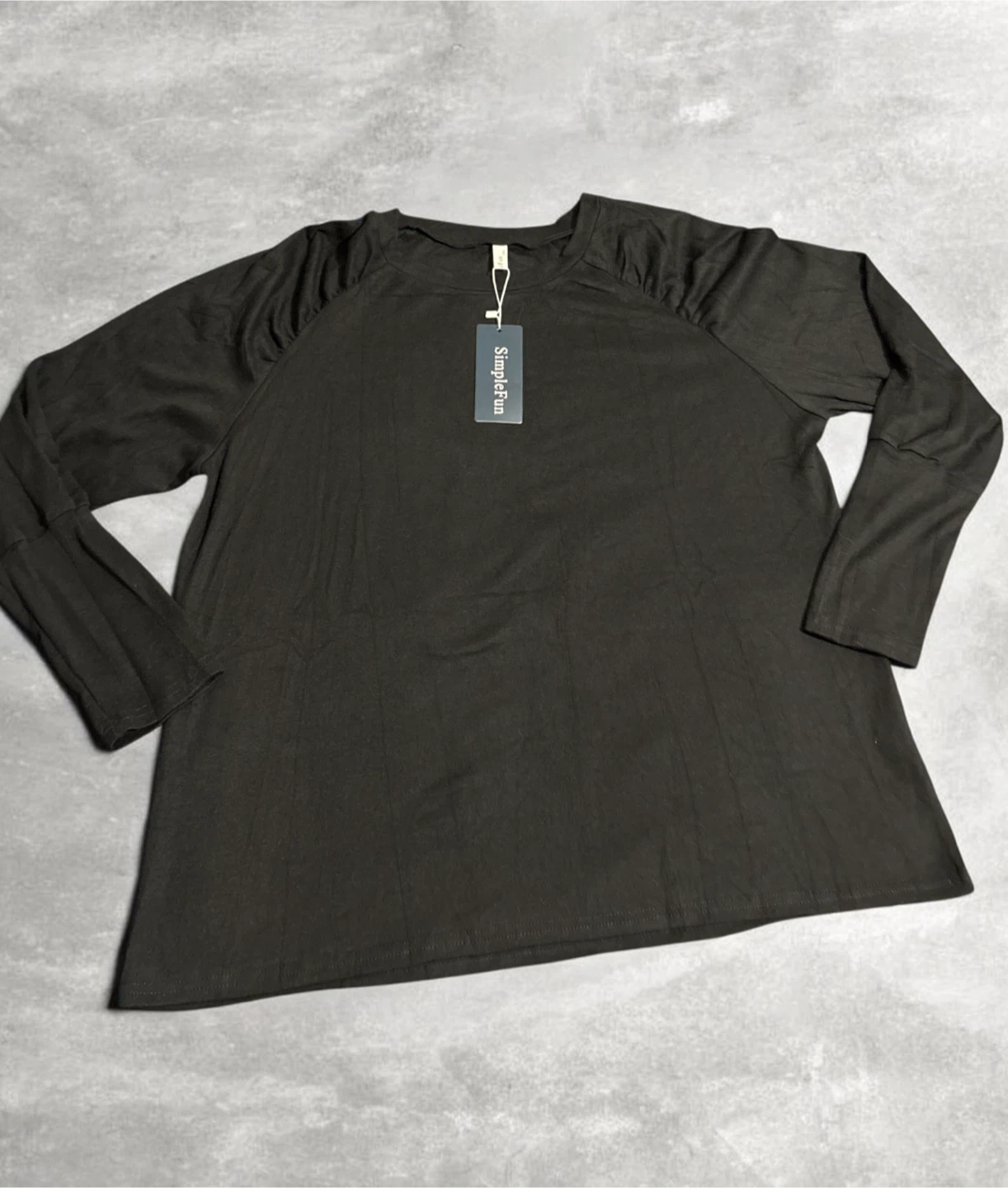 SimpleFun Black Long Sleeve Top