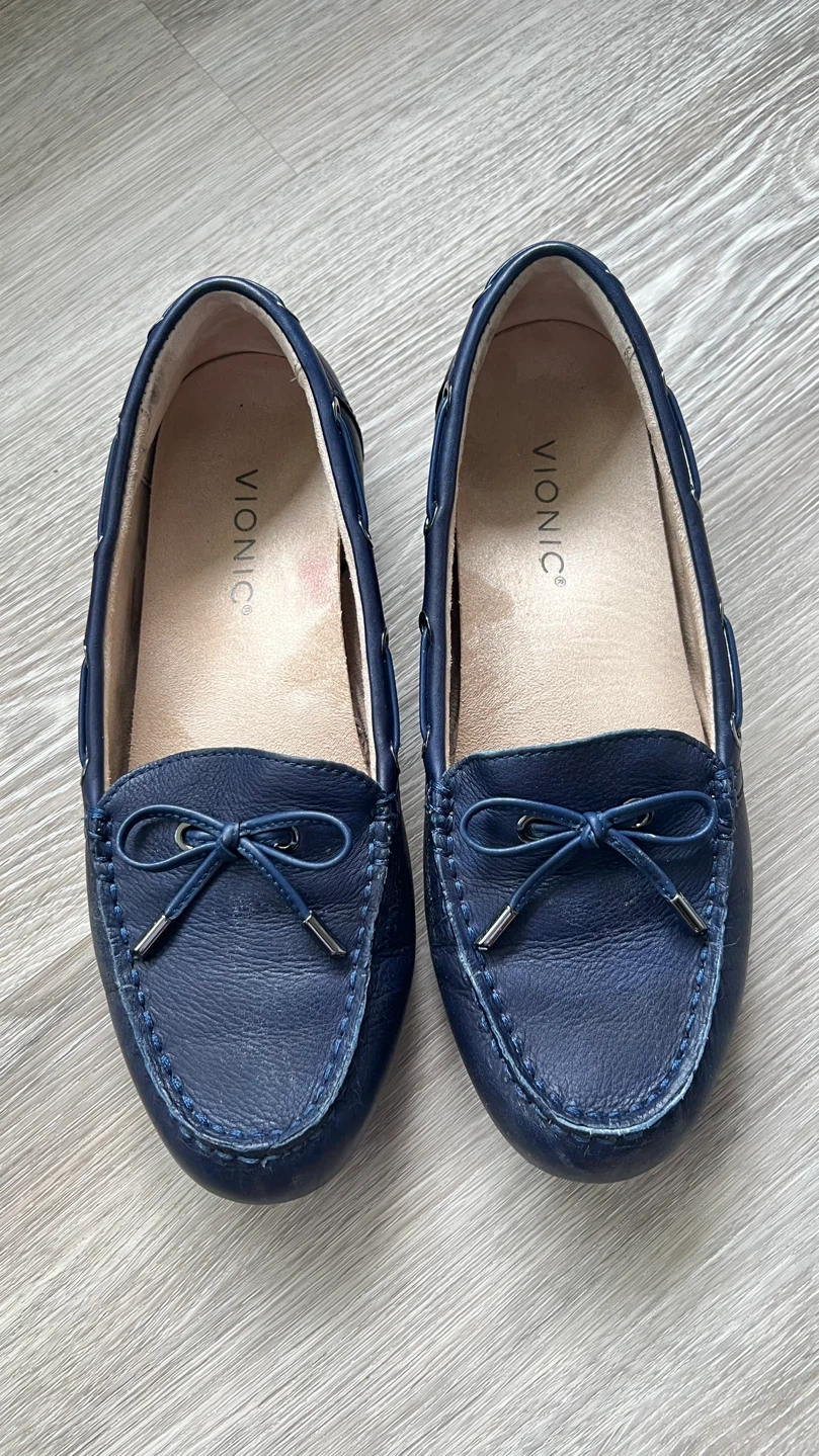 Vionic Navy Leather Loafers