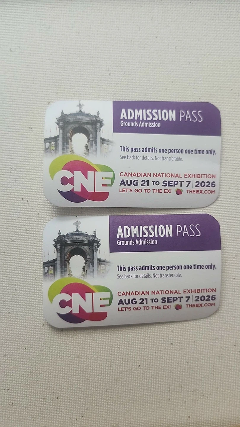 2 CNE Grounds Admission Passes 2026
