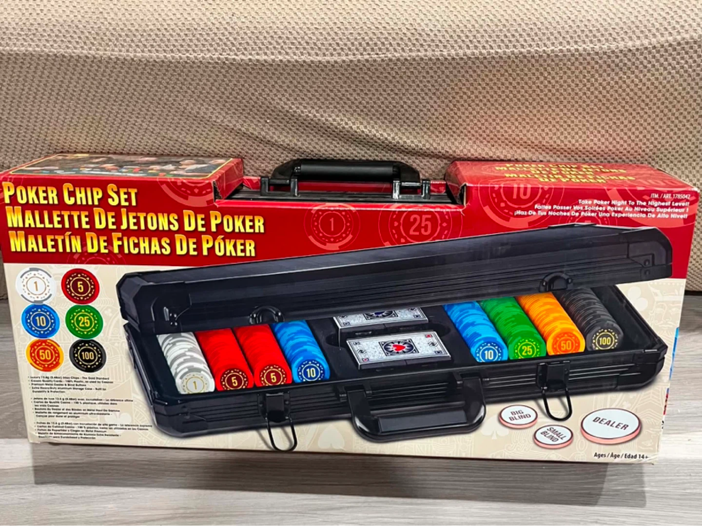 Poker Chip Set in Carrying Case